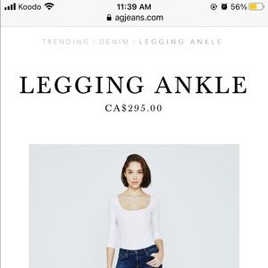 AG skinny ankle jeans with slit
